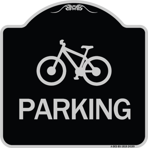 Signmission D4-3 Bicycle Parking Bicycle Parking Heavy-Gauge Aluminum Sign, 18" x 18", BS-1818-24199 A-DES-BS-1818-24199 - main